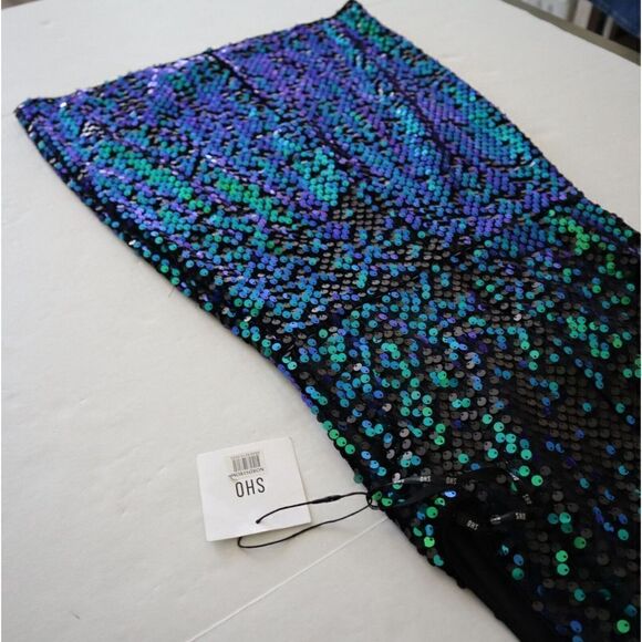 SHO by Tadashi Shoji Women's Sz XXS Shamrock Sequin Body-Con Cocktail Dress - Picture 16 of 16